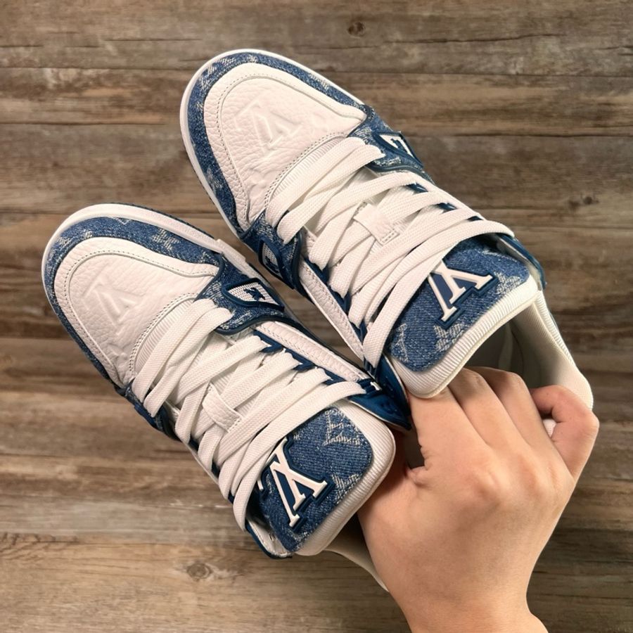 Louis Vuitton路易威登 trainer 白藍牛仔 37.5碼-4