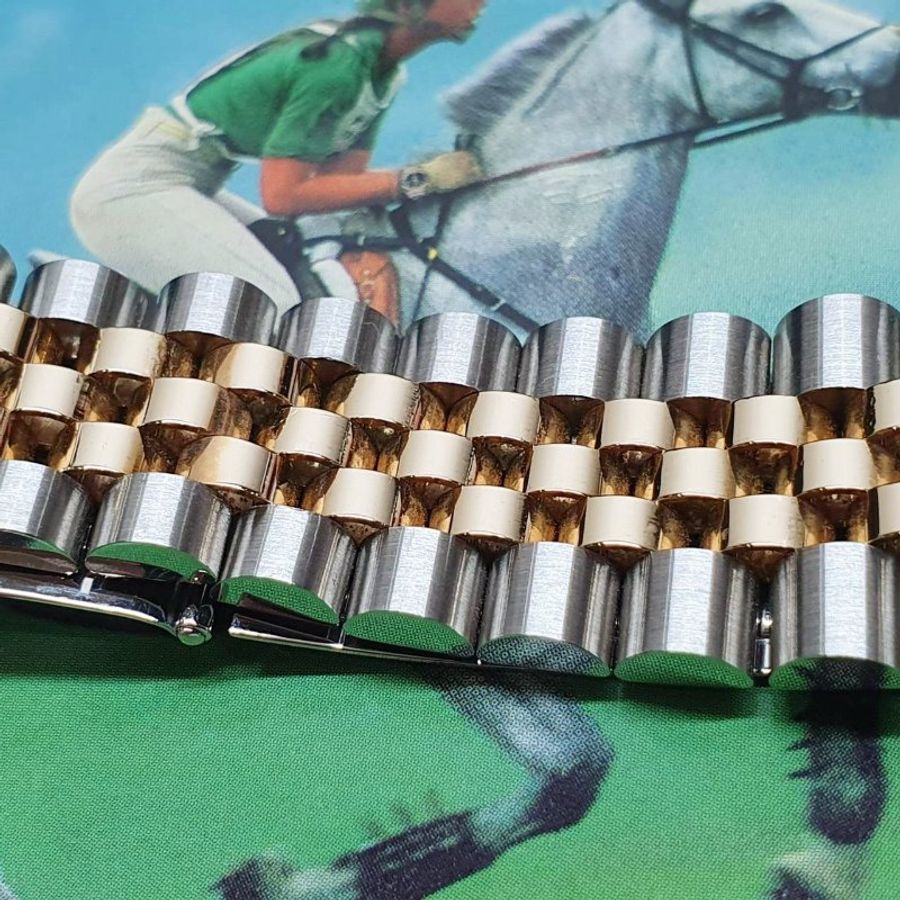 【大眾名錶】ROLEX 勞力士16233 Datejust 蠔式日誌 半金款 後加鑽圈 金色十鑽面盤 大眾名錶G367-6