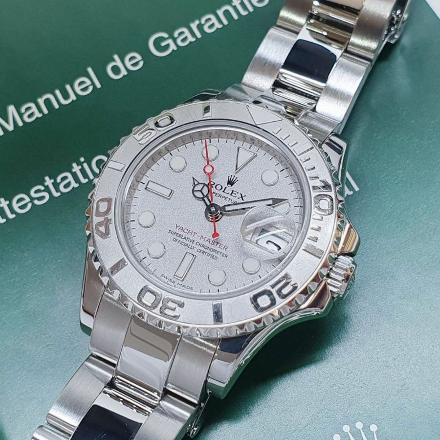 【大眾名錶】ROLEX勞力士 169622 Yacht-Master 停產款 遊艇女錶 鉑金小遊艇 大眾名錶B1479-5