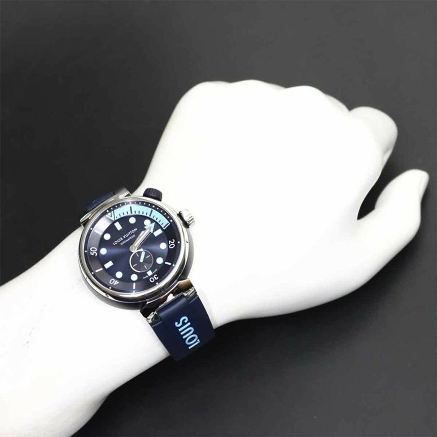 路易威登 Tambour Street Diver Skyline Blue QA121 男士腕錶 海軍藍 自動上鍊-3