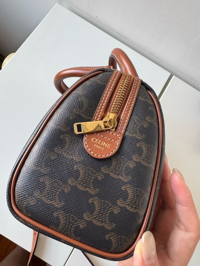 Celine 2022舊款 波士頓包 棕老花-1