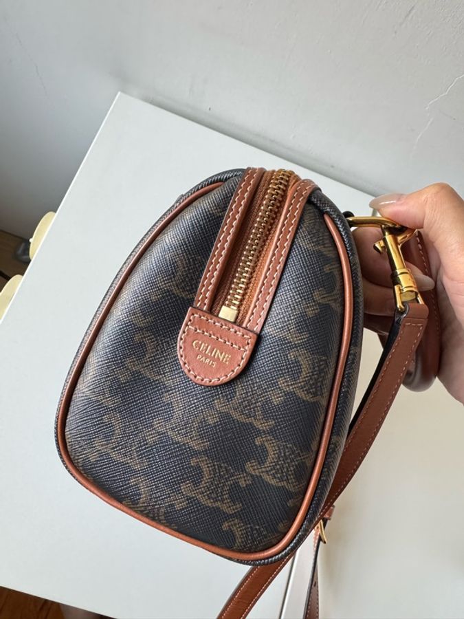 Celine 2022舊款 波士頓包 棕老花-2