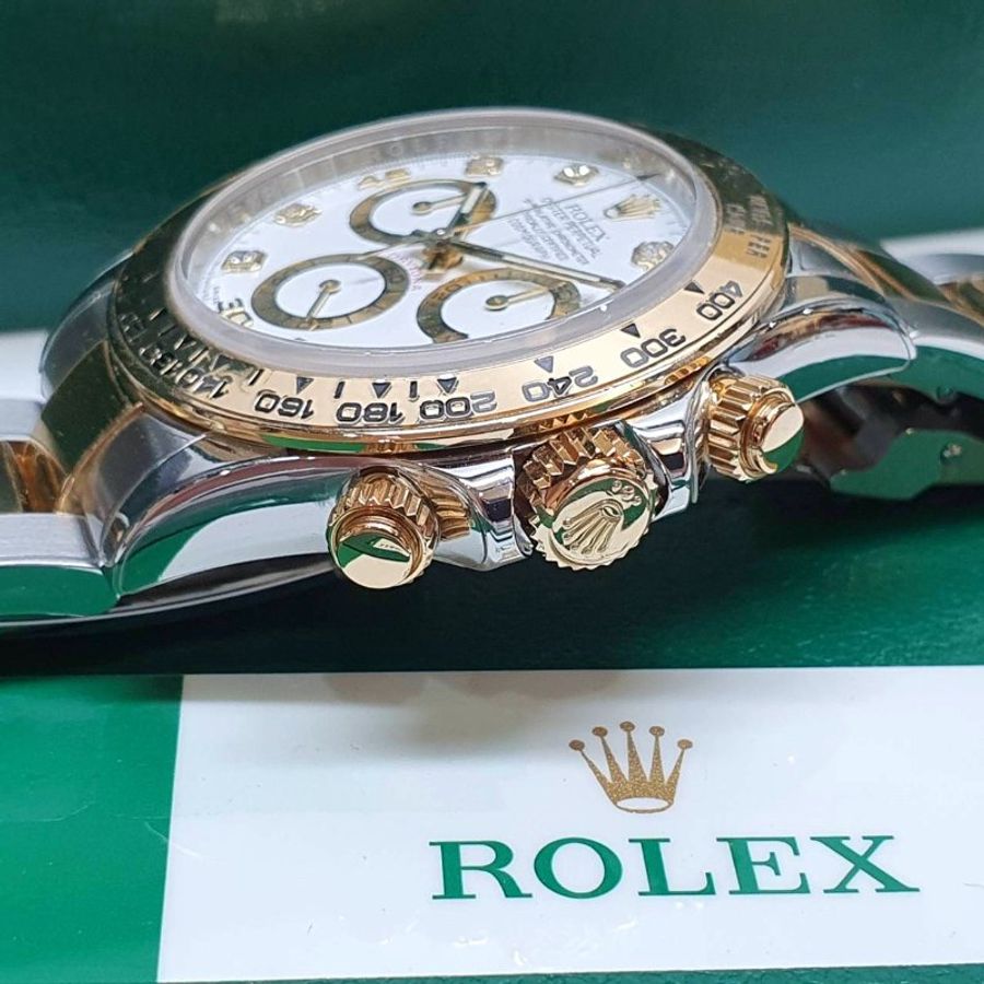 【大眾名錶】ROLEX 勞力士116503 Daytona 2016/11全配件 市場罕見半金迪通拿 白色8鑽面盤 大眾名錶B1480-7