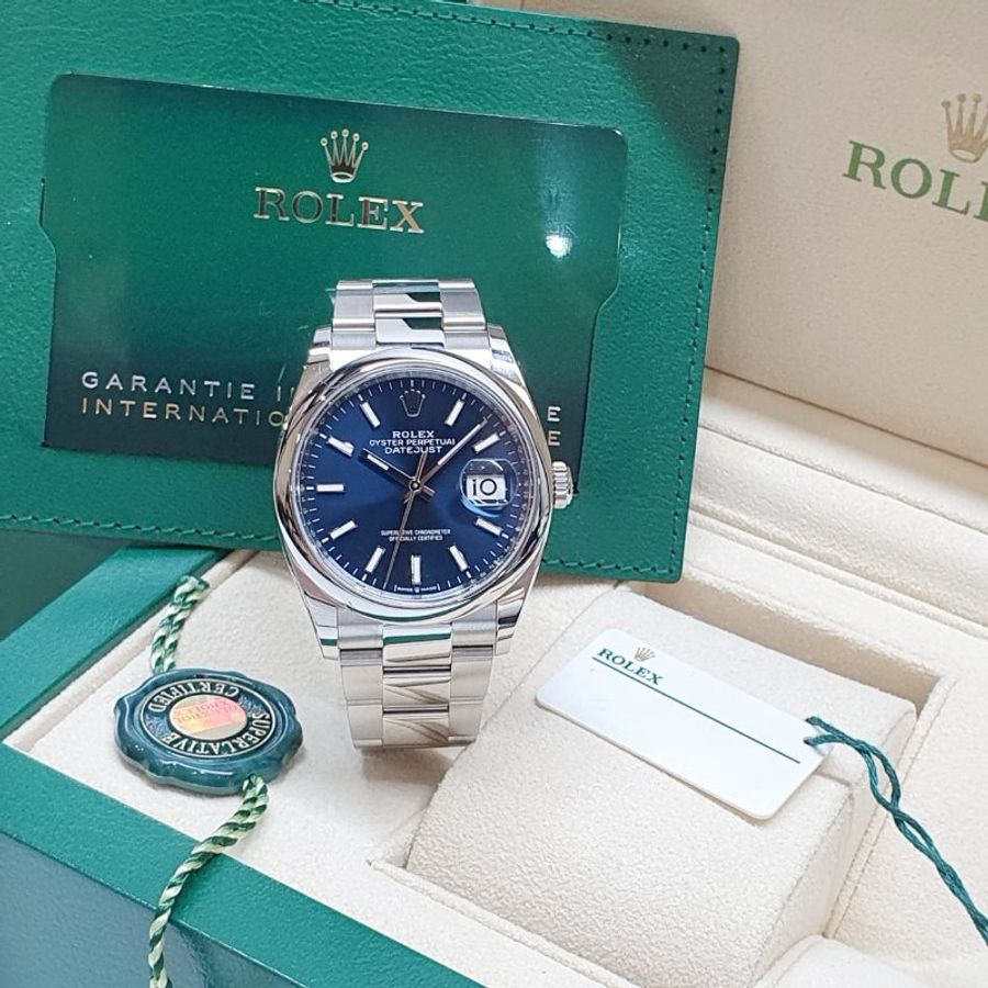 【大眾名錶】ROLEX 勞力士126200 Datejust DJ36 蠔式日誌 2024/2全配件 熱門藍色面盤 大眾名錶B1481-1
