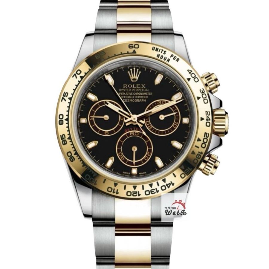 【大眾名錶】ROLEX 勞力士116503 Daytona 2018/02 半金迪通拿 黑色面盤 三眼 大眾名錶G369-0