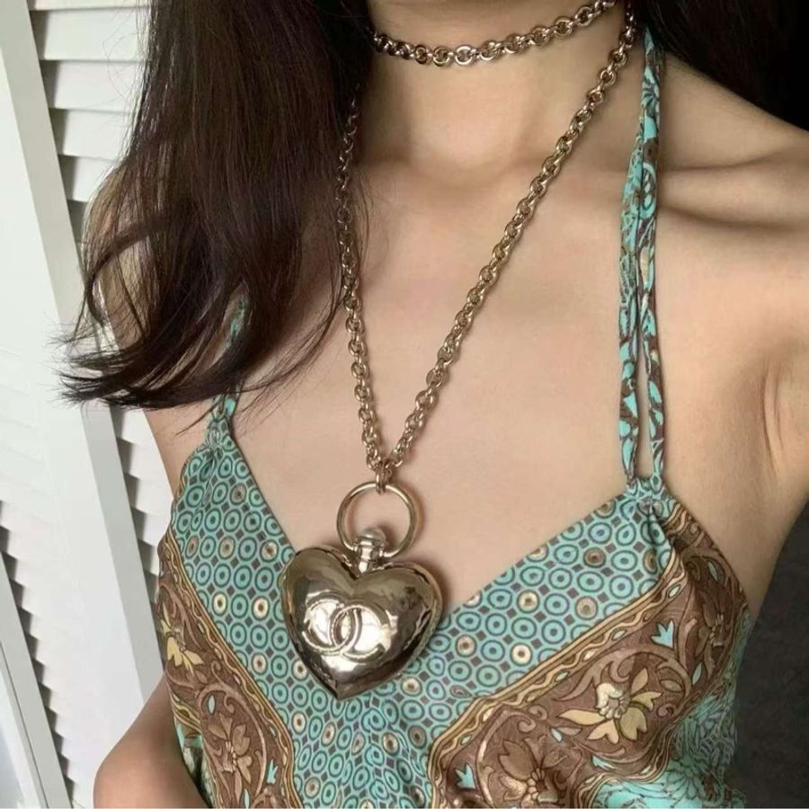 未使用 Chanel香奈兒 爆款愛心項鍊毛衣鏈 附件 塵袋 盒-0