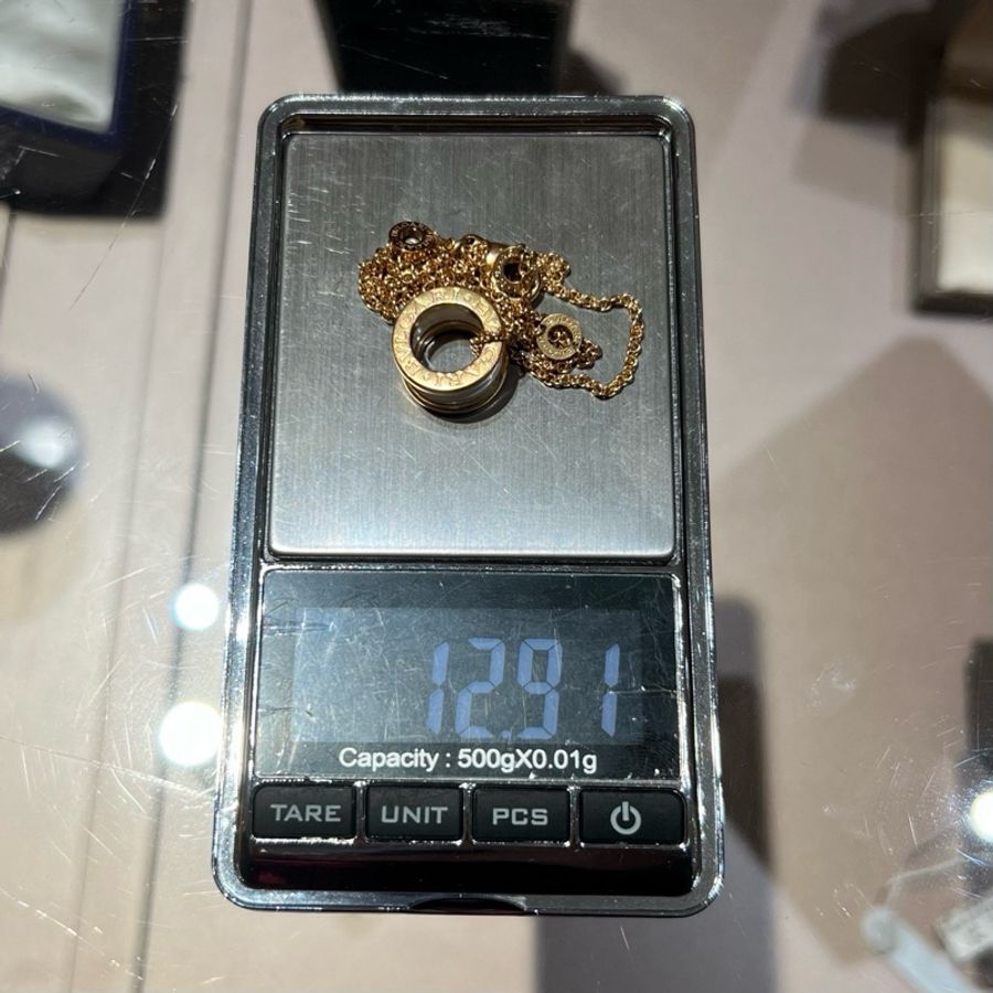 Bvlgari宝格丽18k玫瑰金白陶瓷项链-6