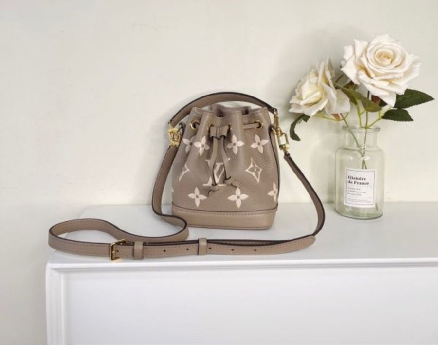 Louis Vuitton Nano Noé Bicolor Monogram Empreinte(奶茶灰-0