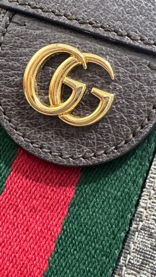 Gucci Ophidia GG 金鍊 復古磁吸斜背包7.5-8成新-1