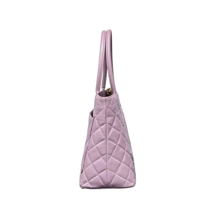 Chanel香奈兒魚子醬粉金希爾頓托特包-1