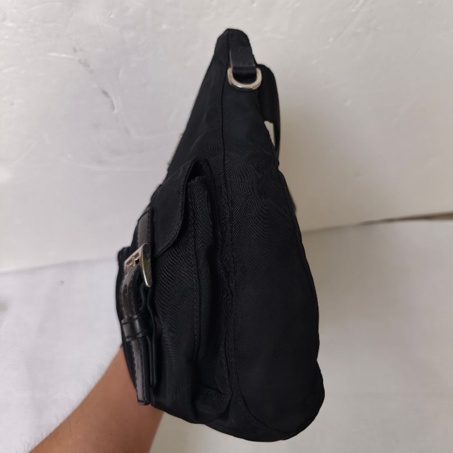㊣✨PRADA✨普拉達 黑色 帆布 三角標 口袋 腰包 胸包 肩背包 /二手包/二手精品/保證正品🌳二手樹屋🌳-2