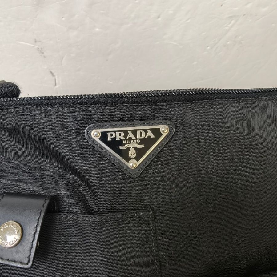 ㊣✨PRADA✨普拉達 黑色 帆布 三角標 口袋 腰包 胸包 肩背包 /二手包/二手精品/保證正品🌳二手樹屋🌳-10