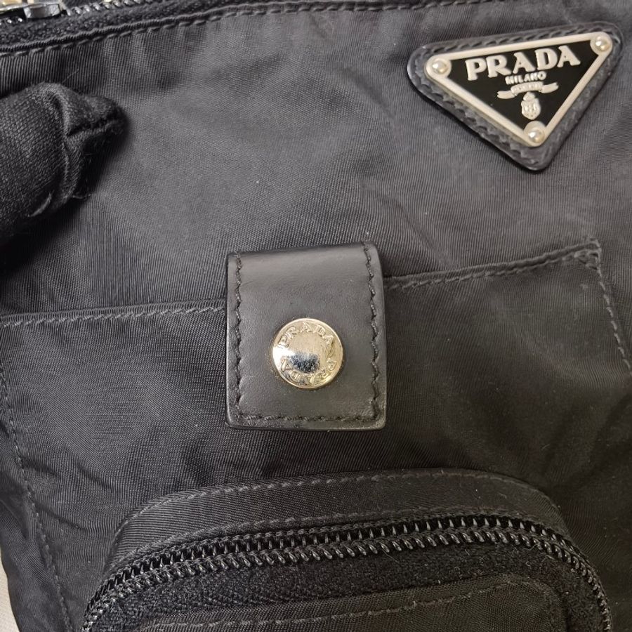 ㊣✨PRADA✨普拉達 黑色 帆布 三角標 口袋 腰包 胸包 肩背包 /二手包/二手精品/保證正品🌳二手樹屋🌳-13