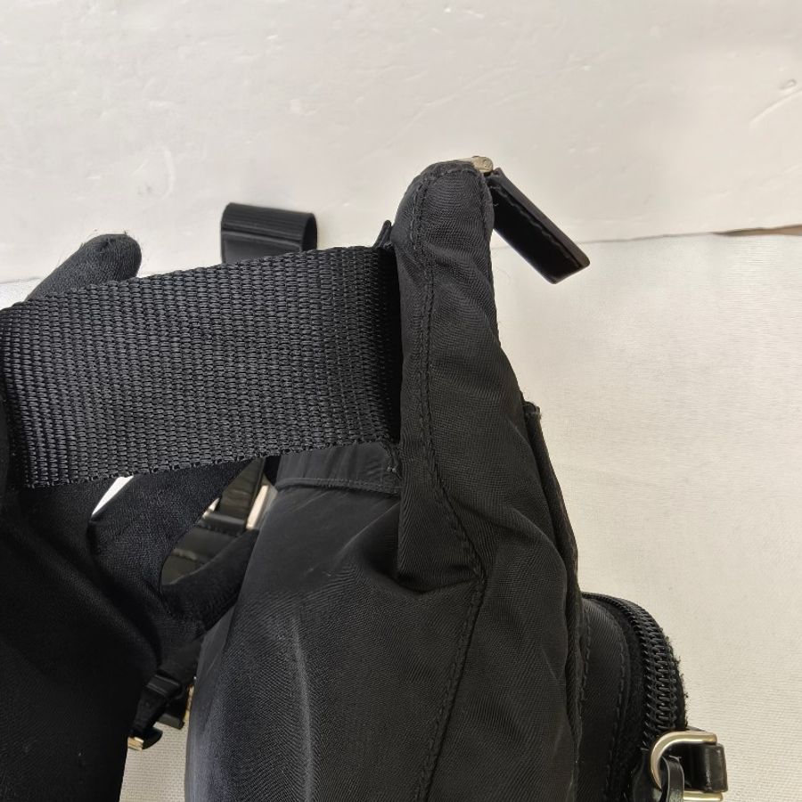 ㊣✨PRADA✨普拉達 黑色 帆布 三角標 口袋 腰包 胸包 肩背包 /二手包/二手精品/保證正品🌳二手樹屋🌳-29