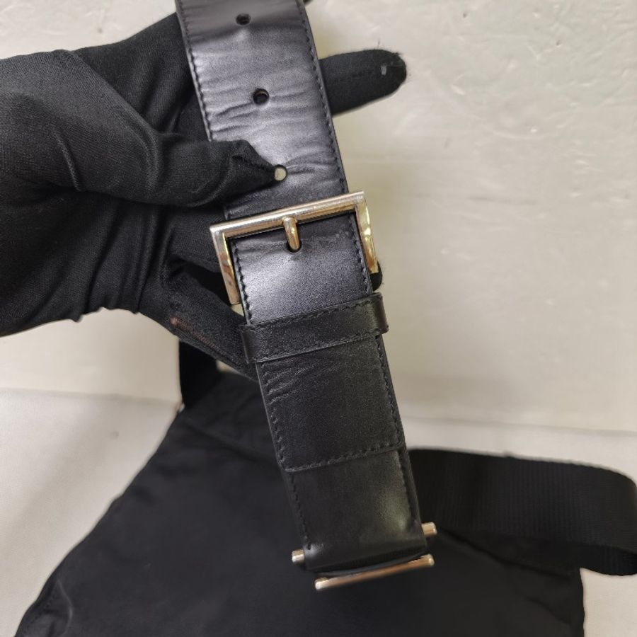 ㊣✨PRADA✨普拉達 黑色 帆布 三角標 口袋 腰包 胸包 肩背包 /二手包/二手精品/保證正品🌳二手樹屋🌳-34