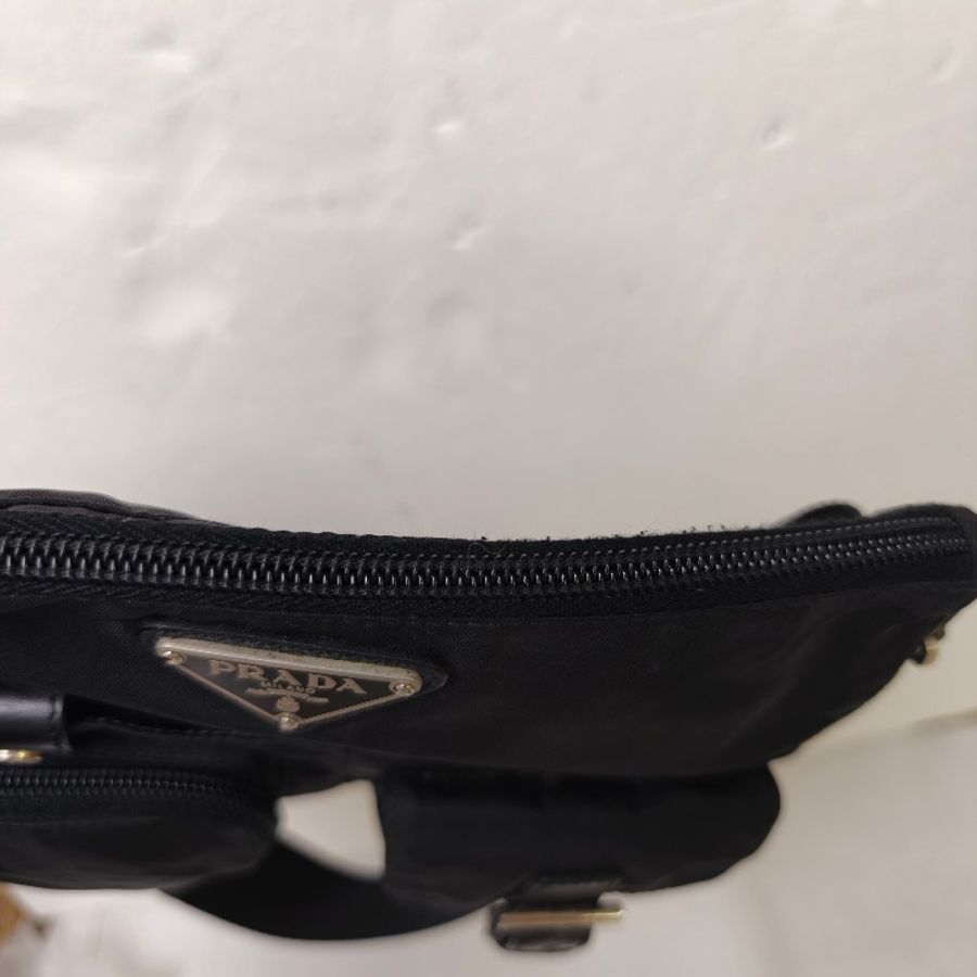 ㊣✨PRADA✨普拉達 黑色 帆布 三角標 口袋 腰包 胸包 肩背包 /二手包/二手精品/保證正品🌳二手樹屋🌳-43