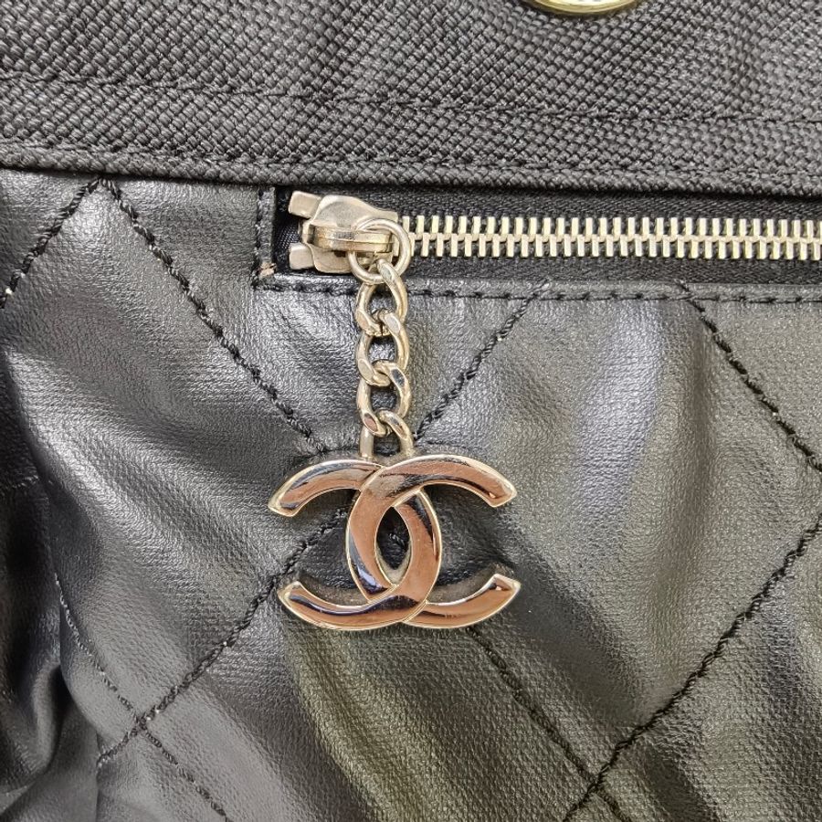 ㊣✨CHANEL✨香奈兒 拼色 深藍 老香 小香 雷標 菱格紋 托特包/二手包/二手精品/二手樹屋🌳-13