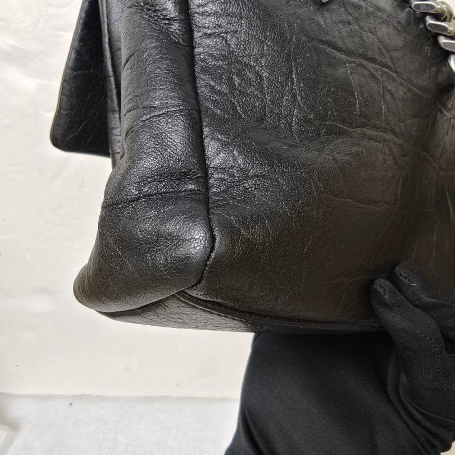 ㊣✨YSL✨SAINT LAURENT 聖羅蘭 West Hollywood 黑色 牛皮 鱷魚壓紋 仿舊銀 鏈條 肩背包 斜背包/二手精品/二手包🌳二手樹屋🌳-9