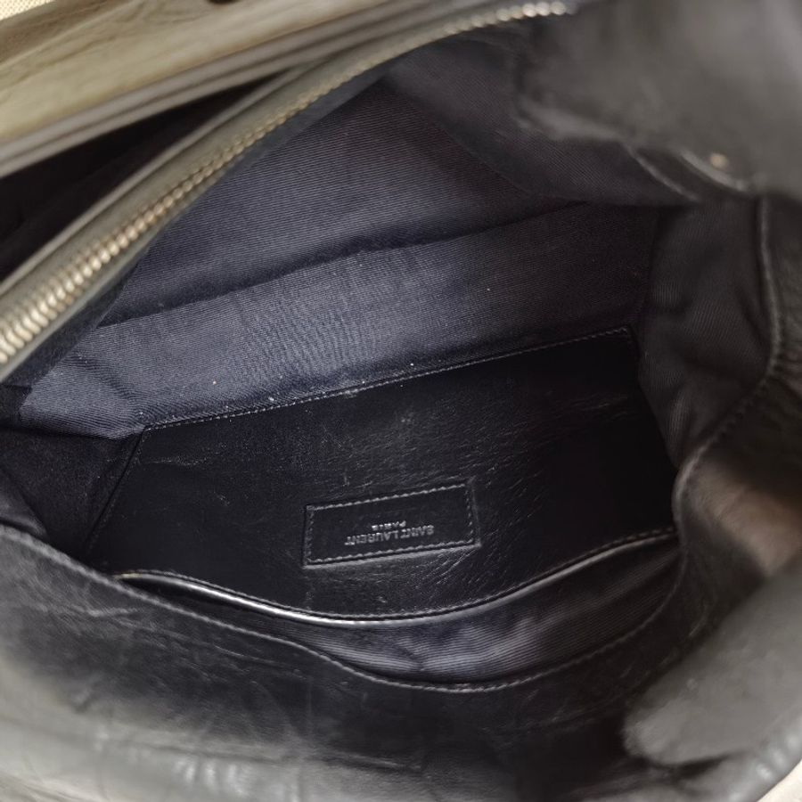 ㊣✨YSL✨SAINT LAURENT 聖羅蘭 West Hollywood 黑色 牛皮 鱷魚壓紋 仿舊銀 鏈條 肩背包 斜背包/二手精品/二手包🌳二手樹屋🌳-56