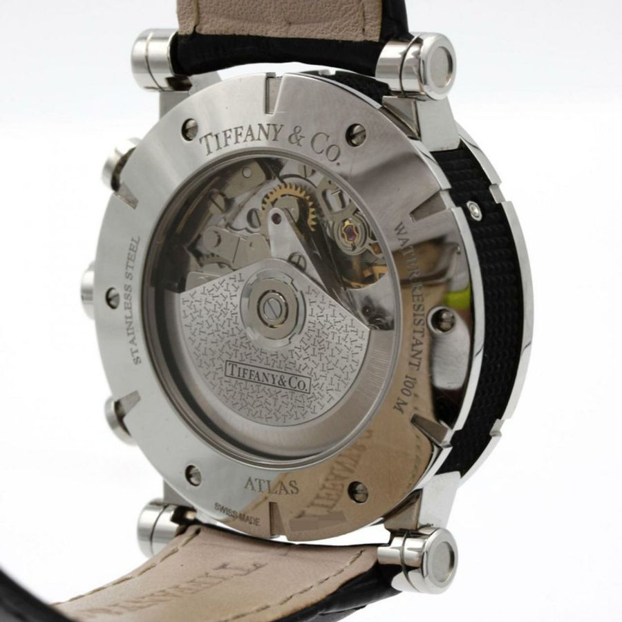 Tiffany & Co.) Atlas Gent Chrono Z1000.82.12A10A71A 不鏽鋼 x 橡膠自動腕錶-4