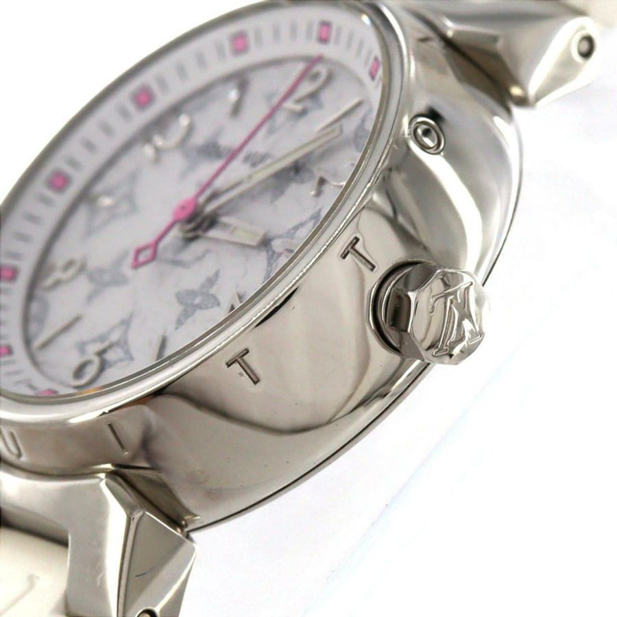 路易威登 Tambour Monogram QA115 SS 石英腕錶-2
