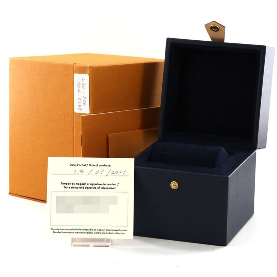 路易威登 Tambour Monogram QA115 SS 石英腕錶-6