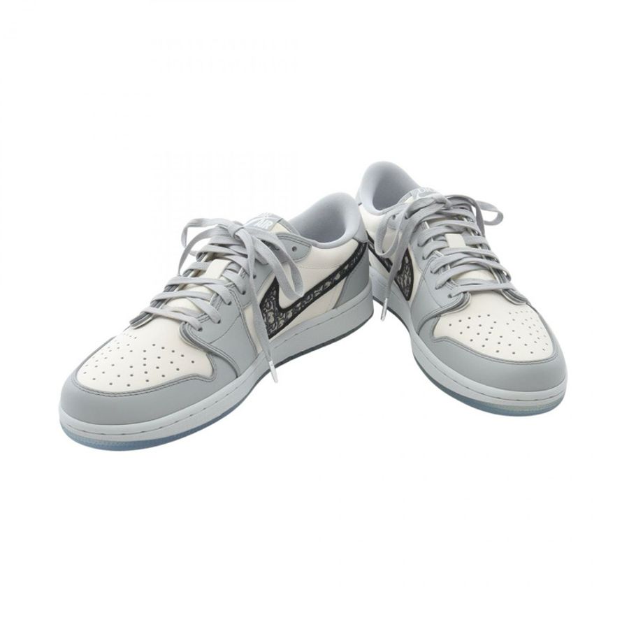 Christian Dior 聯名款 Nike Air Jordan 1 Low 運動鞋 #10 美國尺寸 皮革帆布 白色-2