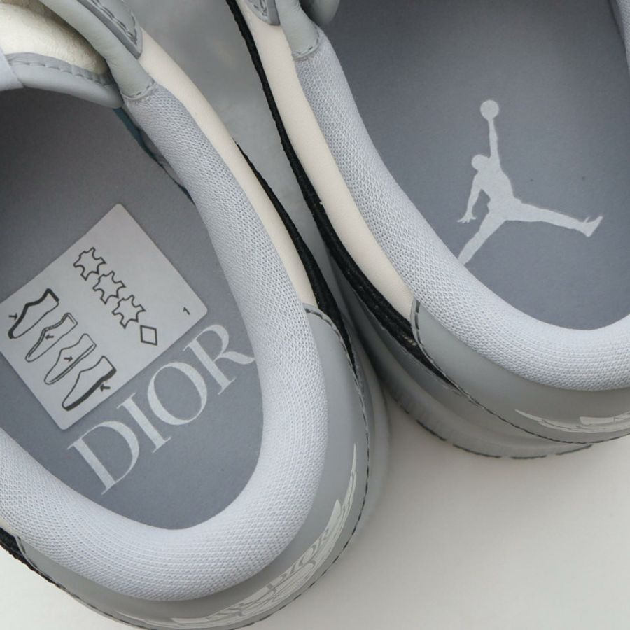 Christian Dior 聯名款 Nike Air Jordan 1 Low 運動鞋 #10 美國尺寸 皮革帆布 白色-4