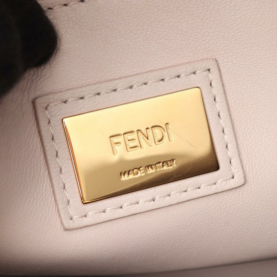 FENDI Peekaboo 常規款手提包 8BN290 皮革 棕色 二手 女士-3