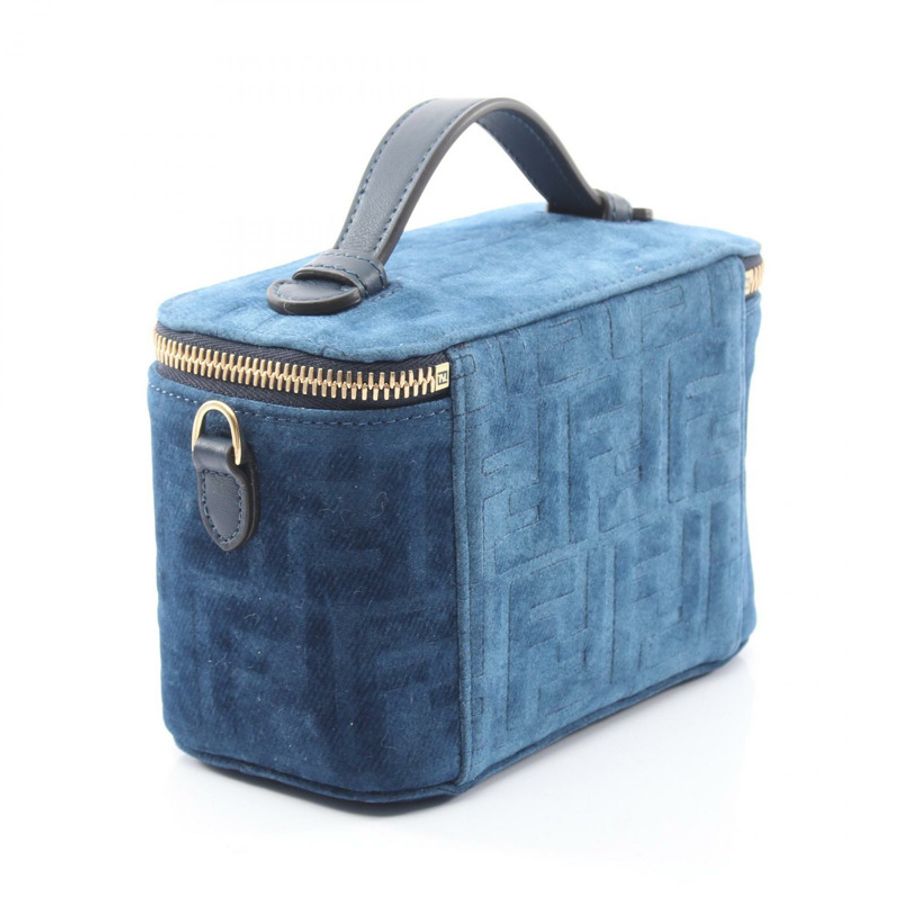 FENDI Vanity FF 植絨牛仔斜背包 8BS108AVR6F1UJW 布料皮革 全新-1