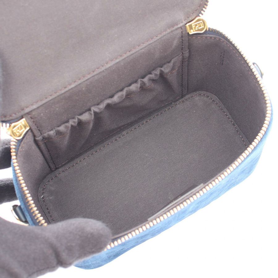 FENDI Vanity FF 植絨牛仔斜背包 8BS108AVR6F1UJW 布料皮革 全新-2