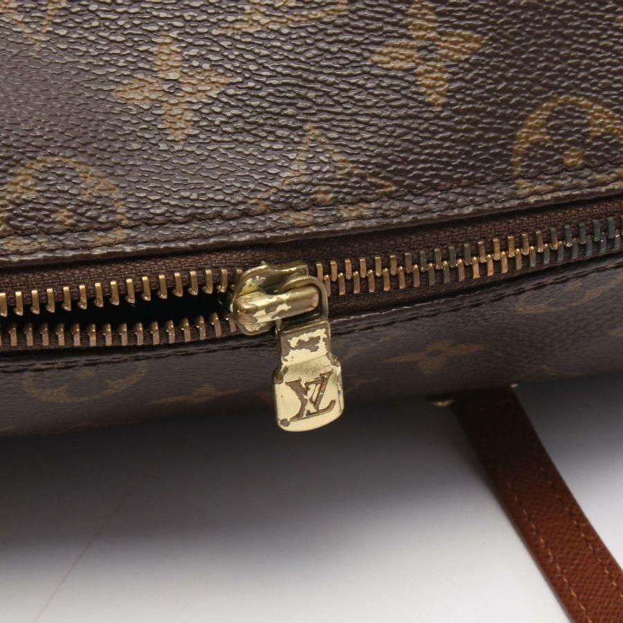 路易威登 Papillon 26 Monogram 舊手提包 M51366 PVC塗層帆布皮革棕色二手女士-6