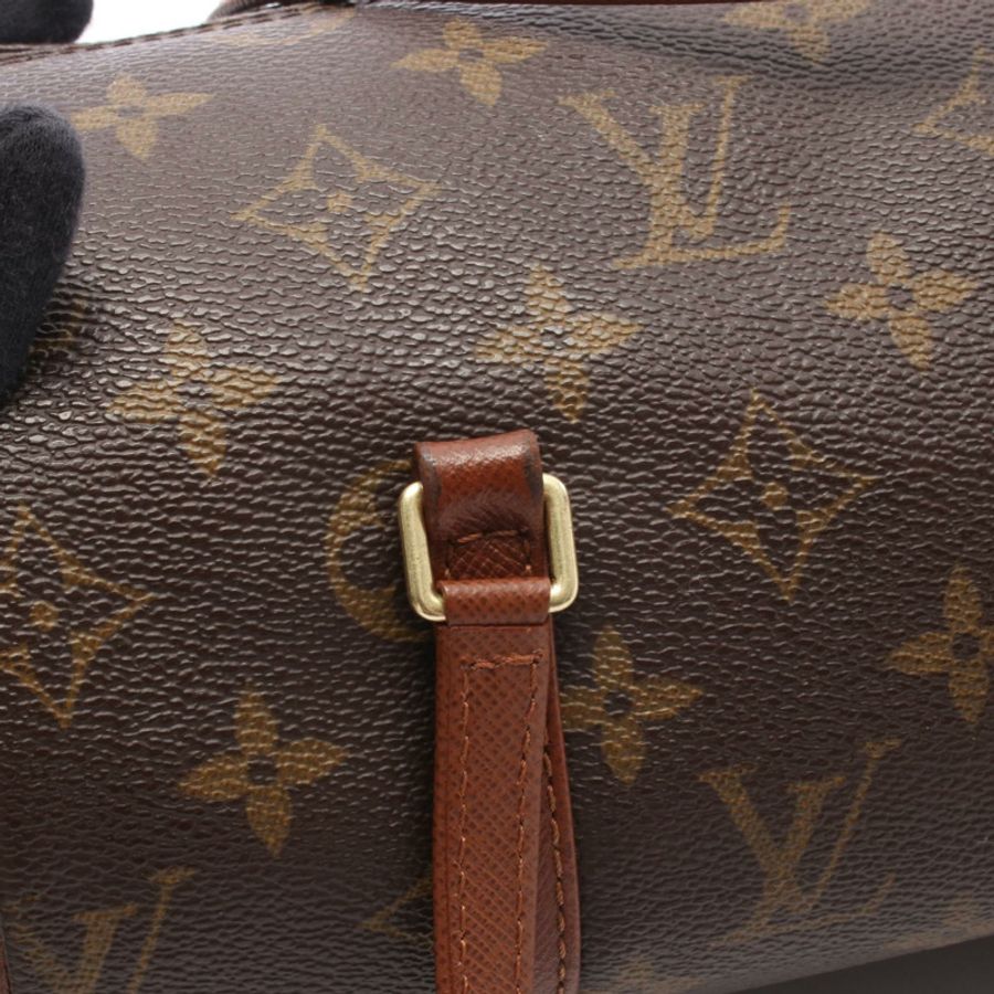 路易威登 Papillon 26 Monogram 舊手提包 M51366 PVC塗層帆布皮革棕色二手女士-10