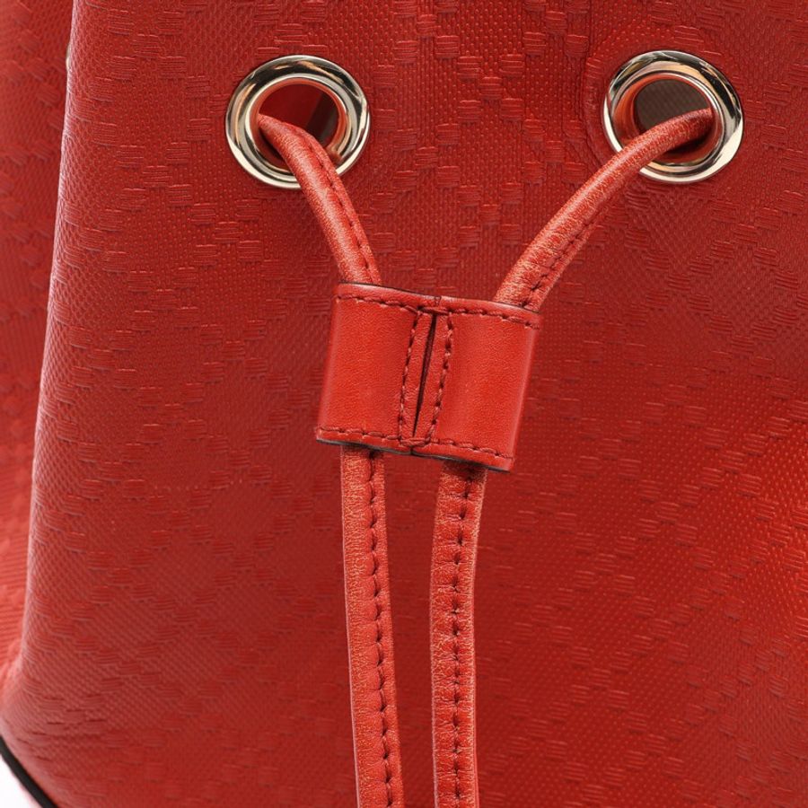 GUCCI Bright Diamante 斜背單肩包 354229 皮革 棕色 二手 女士-5