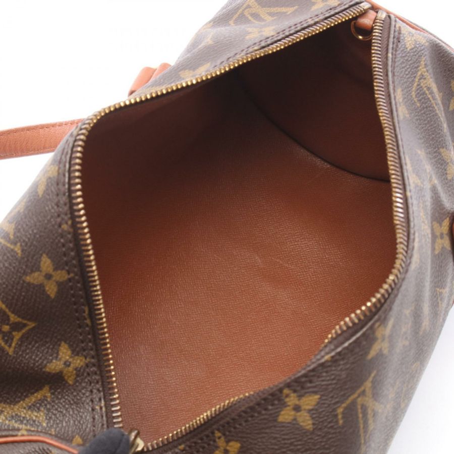 路易威登 Papillon 30 Monogram 舊手提包 M51365 PVC塗層帆布皮革棕色二手女士-2