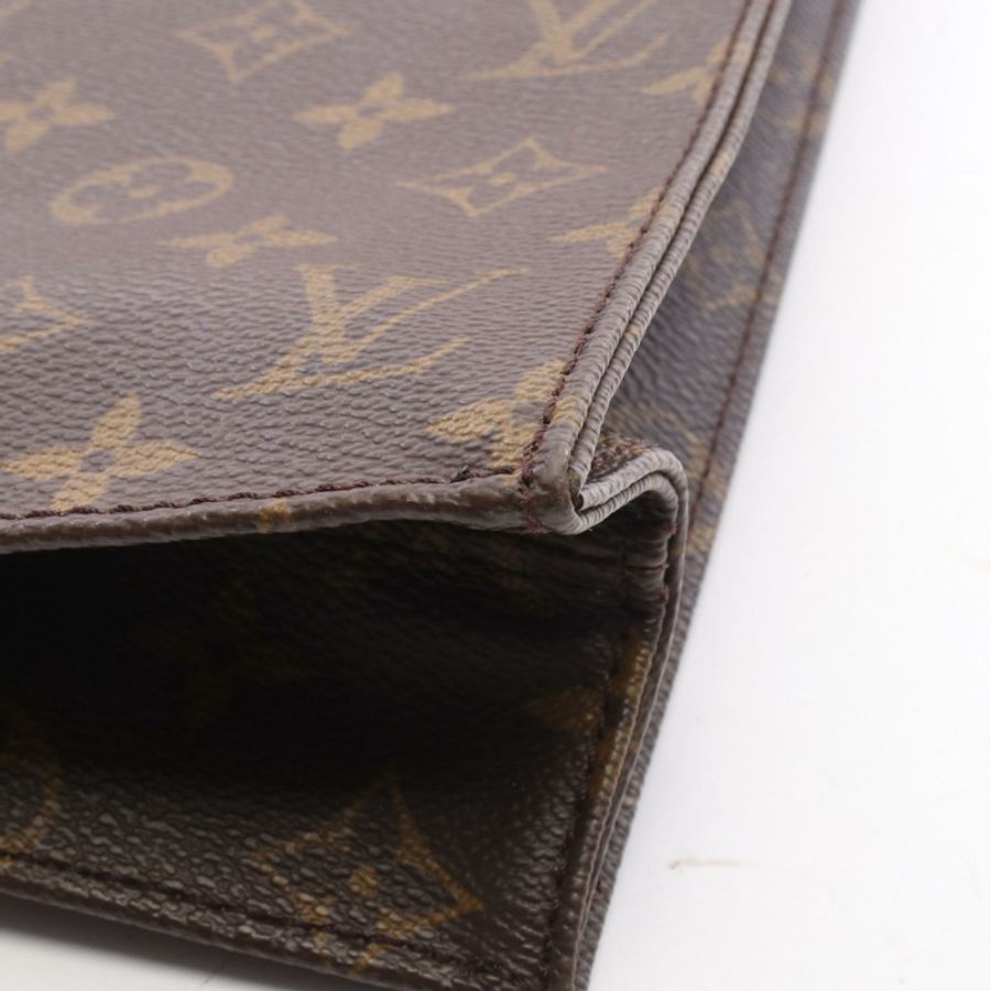 路易威登 Sac Plat 手提包 M51140 Monogram 皮革棕色二手女士-8