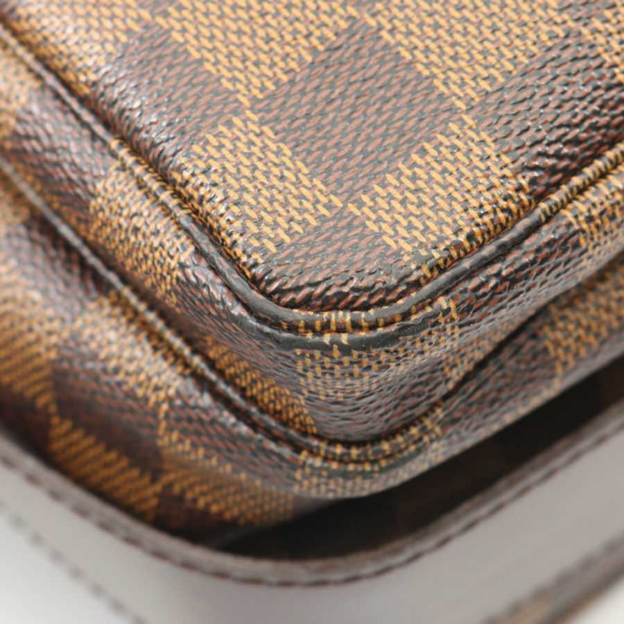 路易威登 Naviglio Damier Ebene 單肩包 N45255 PVC塗層帆布皮革 棕色 二手 男女通用-6