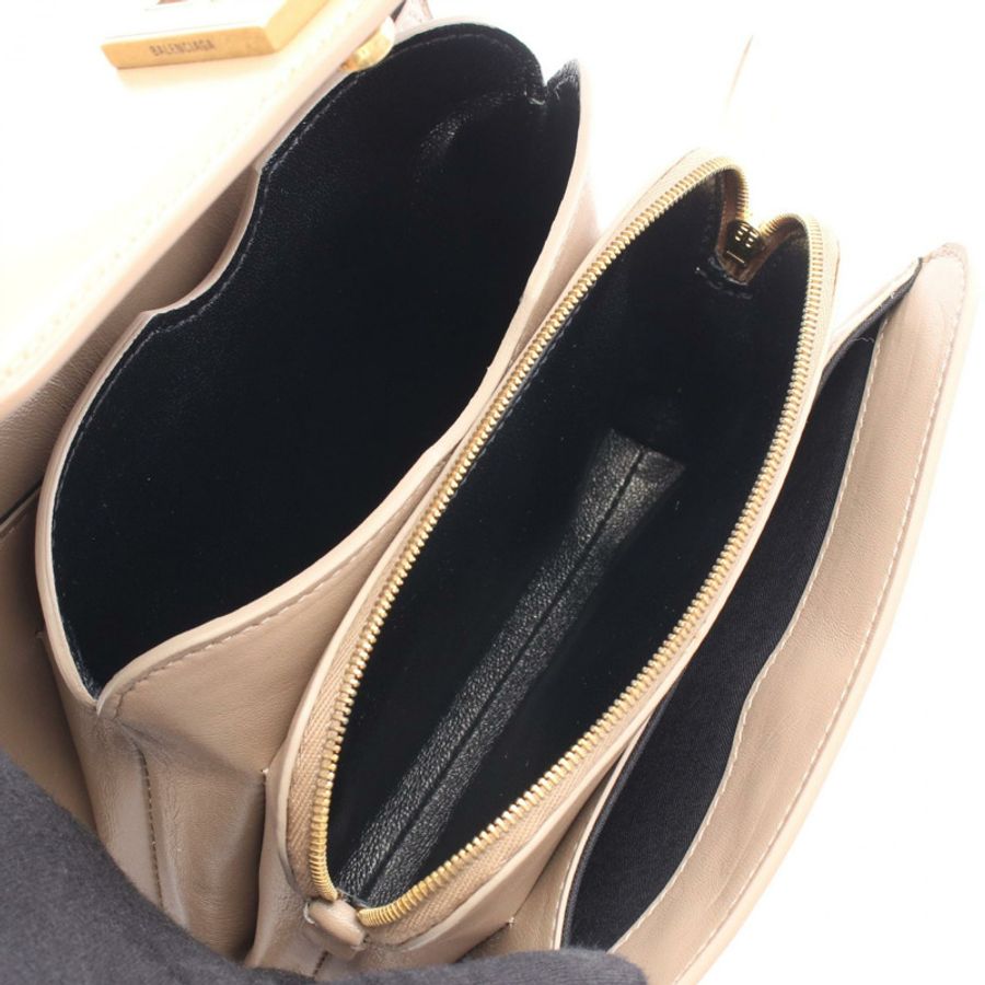 BALENCIAGA B-dot 單肩包 592898 皮革 米色 二手 女士-2