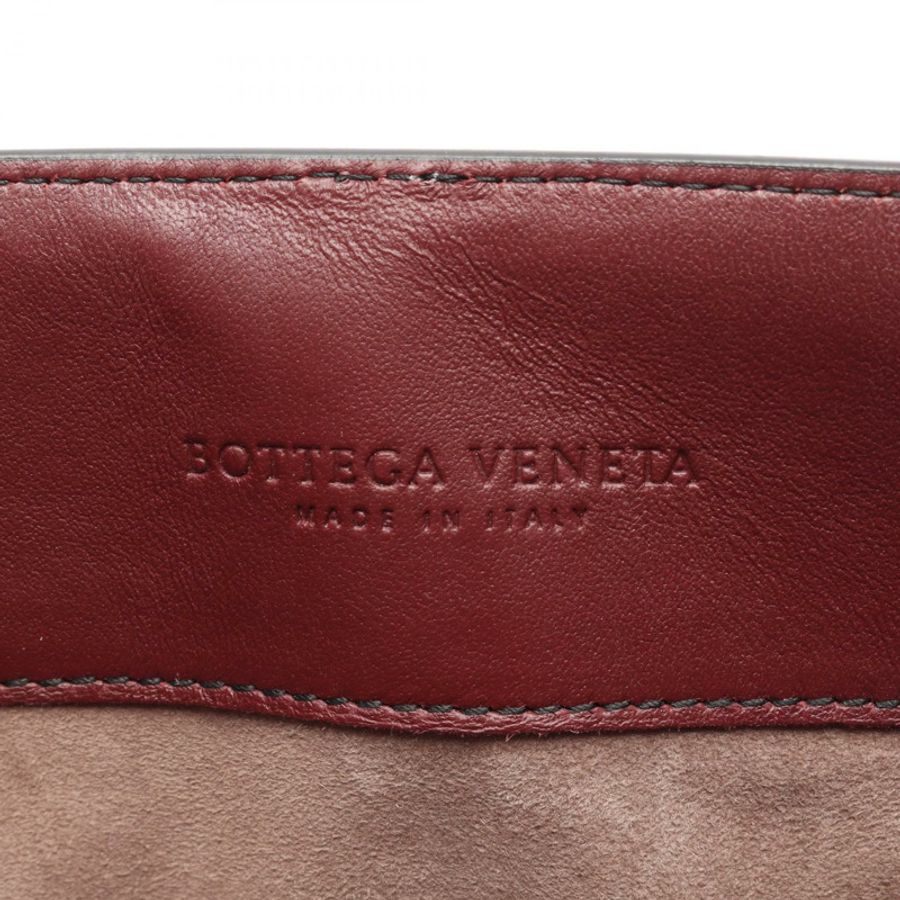 BOTTEGA VENETA Intrecciato 羊皮肩包 波爾多紅 二手-3