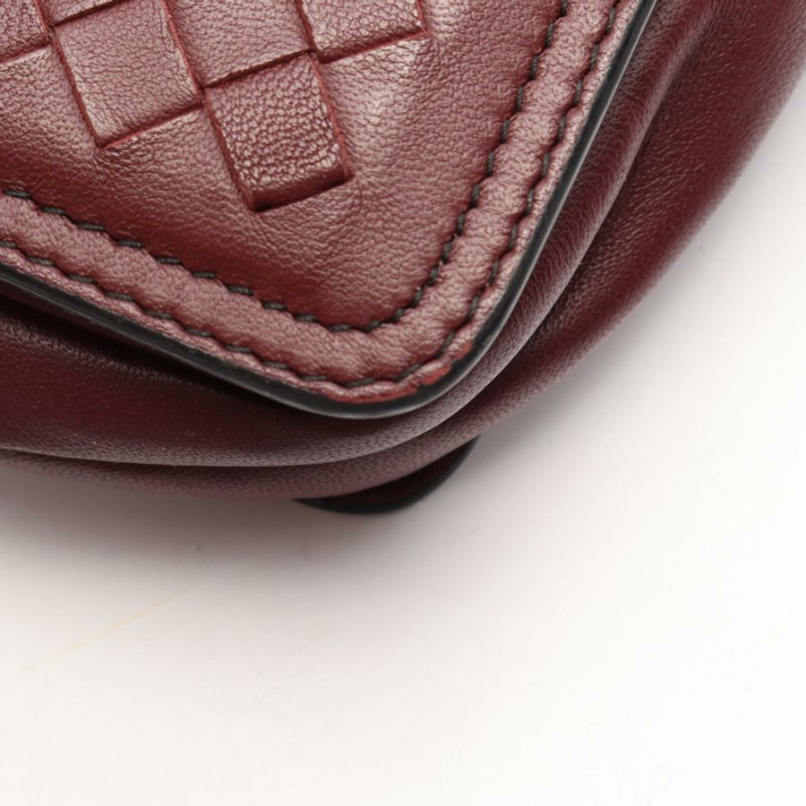 BOTTEGA VENETA Intrecciato 羊皮肩包 波爾多紅 二手-7