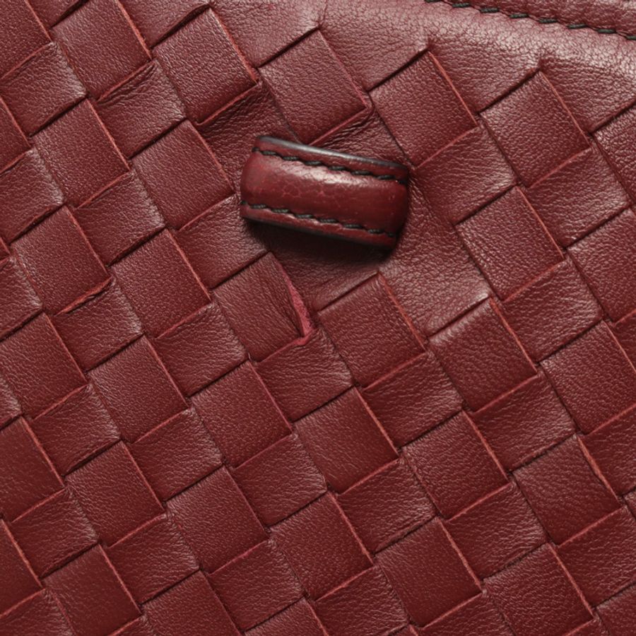 BOTTEGA VENETA Intrecciato 羊皮肩包 波爾多紅 二手-9