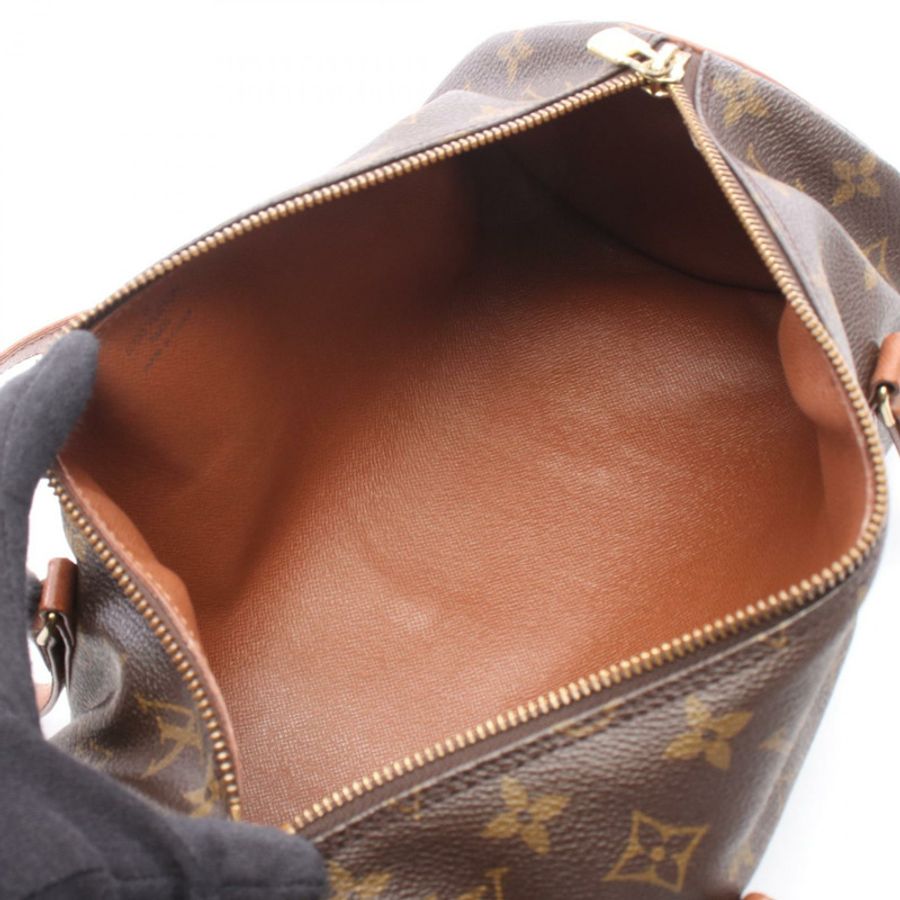 路易威登 Papillon 30 Monogram 舊手提包 M51365 PVC塗層帆布皮革棕色二手女士-2