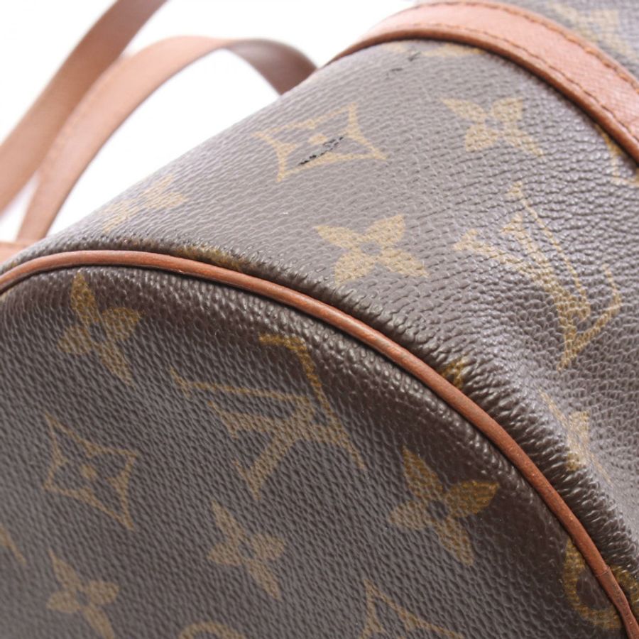 路易威登 Papillon 30 Monogram 舊手提包 M51365 PVC塗層帆布皮革棕色二手女士-5