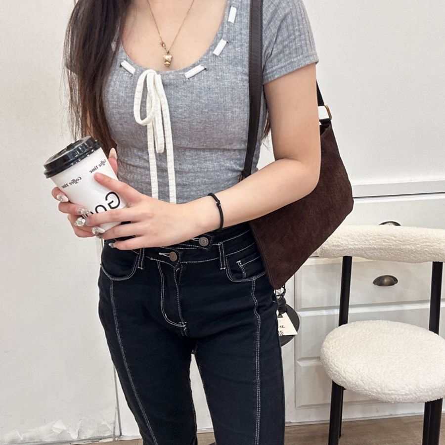 【赫蒂國際精品】 Celine 褐色絨面皮 單肩包 vintage-2