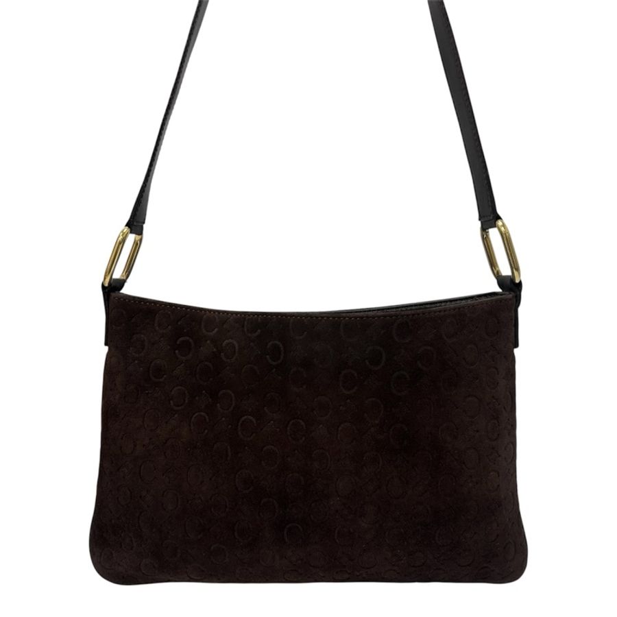 【赫蒂國際精品】 Celine 褐色絨面皮 單肩包 vintage-4