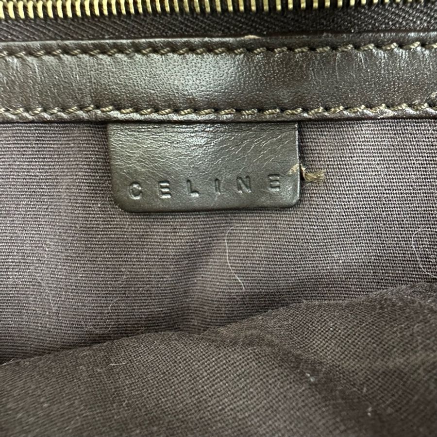 【赫蒂國際精品】 Celine 褐色絨面皮 單肩包 vintage-19