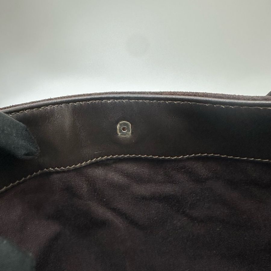【赫蒂國際精品】 Celine 褐色絨面皮 單肩包 vintage-22