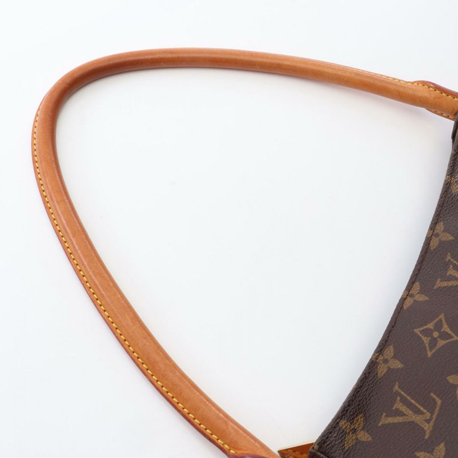 路易威登 Looping MM 單肩手提包 M51146 Monogram 皮革 棕色 二手-5