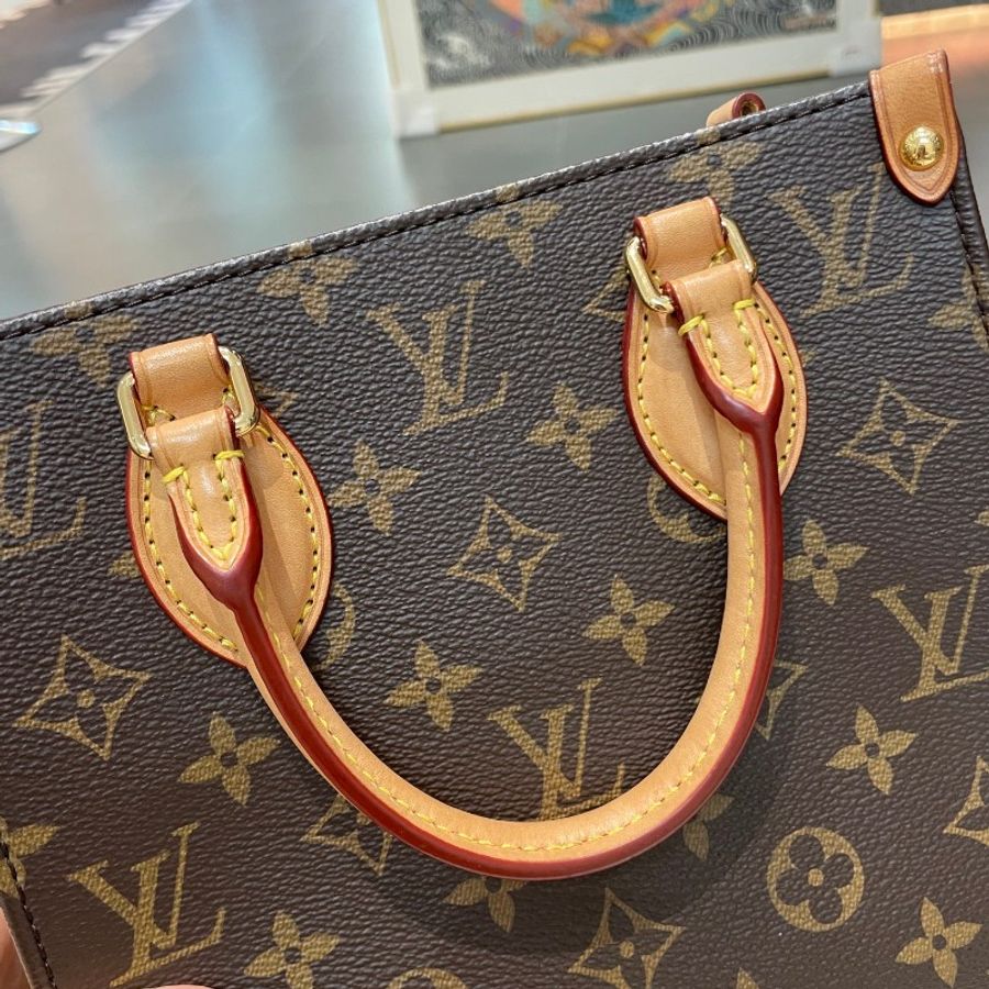 芯片款LV路易威登Petit Sac Plat新款侧边扣琴谱BB手提斜挎包21*22*9-21