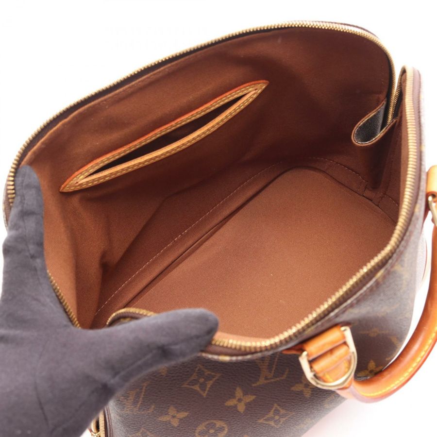 路易威登 Alma PM Monogram 手提包 M51130 PVC塗層帆布皮革棕色二手女士-2